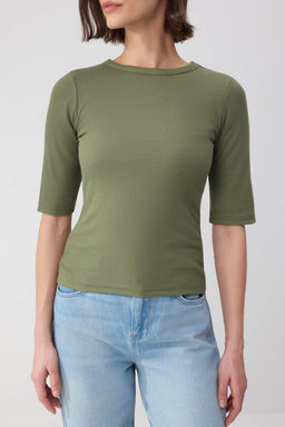 Wardrobe Essentials-Ekru Fitted/Vucuda Oturan Truvakar Buzgulu Modal Orme Bluz TWOSS26BZ00355 - Trendyolmilla фото 9