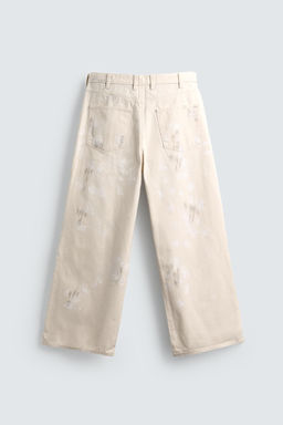 ABSTRACT PRINT TEXTURED TROUSERS - Zara фото 8
