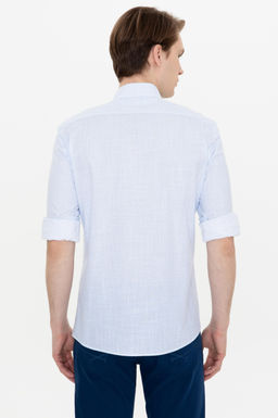 Erkek Mavi Uzun Kollu G_mlek