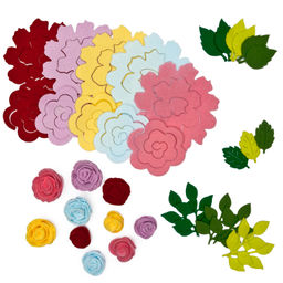 Лазерная вырубка из фетра Цветочек №3 8 см (5 шт) розовый RN 37 - No name фото 2