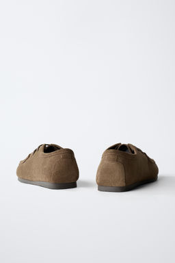 TOPSTITCHED LEATHER SHOES - Zara фото 5