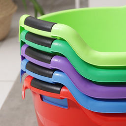 Таз хозяйственный круглый, 30 л, d=49.5 см, h=30.5 см, пластик, МИКС