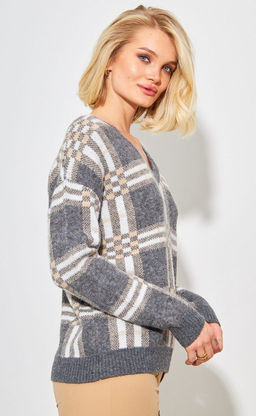 Пуловер P322-15804 grey - Fine joyce фото 9