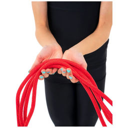 Скакалка гимнастическая утяжелённая Grace Dance, с люрексом, 3 м, 180 г, цвет красный/золотистый  фото 8