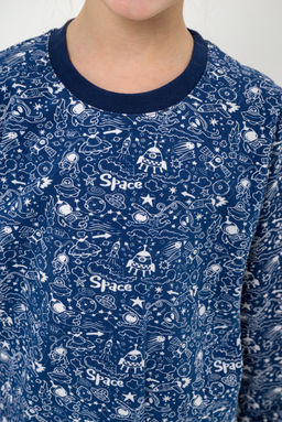 Пижама детская из кулирки пенье на манжетах Дрёма космос - Амадэль фото 12