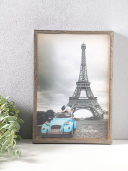 Фоторамка для фото формат А4 «Ламберто», пластик, бежево-чёрный с под золотом, 31×21.8×3.5 см