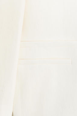 ZW COLLECTION DOUBLE-BREASTED LINEN BLEND BLAZER - Zara фото 12