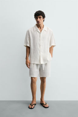 Рубашка Relaxed Fit из льна белая