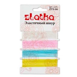 Zlatka Эластичный шнур ETS-06 d 0.6 мм 5 х 4 шт №03 ассорти