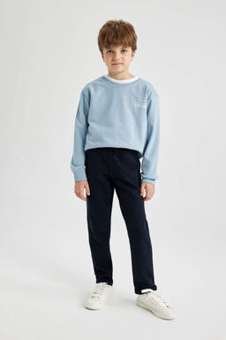 Толстовка с принтом для мальчиков с круглым вырезом на спине - Defacto фото 5