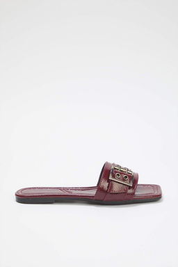 Bordo Aksesuar Detayl? Duz Kad?n S?k Terlik TAKSS25TE00061 - Trendyolmilla фото 3