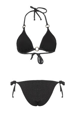 TRENDYOLMILLA Bej Ucgen Aksesuarl? Simli Dokulu Regular Bikini Tak?m? TBESS25BT00014  фото 6