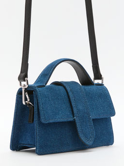 Женская сумка с ручками из денима TENDANCE Артикул 4248262, темно-синий  фото 2