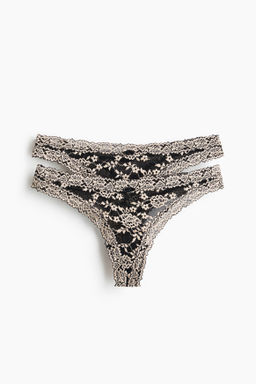 Pack de 2 bragas thong de encaje - H&m фото 2