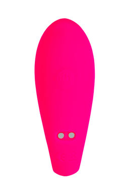 Вибратор для пар eroTeq Prawno с пультом ДУ, силикон, розовый, 18 см