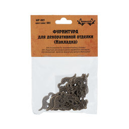 Промысел WF-007 Фурнитура для декоративной отделки накладка 4.5х4.5 см 1 х 4 шт. №01 бронза - Pebeo фото 3
