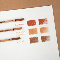 VISTA-ARTISTA LE (Limited Edition) Набор пастельных карандашей VFPS-6 8 x 6 шт. Сангина x 2, Сангина светлая x 2, Сепия x 2