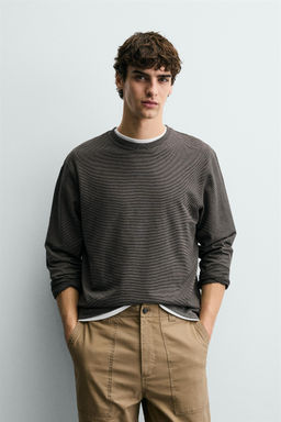 STRIPED LONG SLEEVE T-SHIRT - Zara фото 10