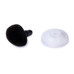 HobbyBe HKB-19 Нос бархатный с фиксатором 19 мм x 14 мм 5 х 1 шт. черный