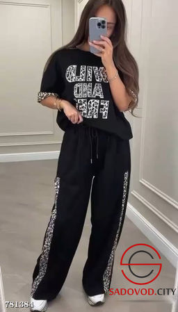 Женский брючный костюм двойка со стразами - Bruno фото 2