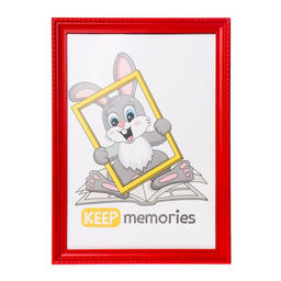 Фоторамка пластик L-1 21х30 см красный (пластиковый экран)