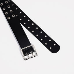 Ремень женский, ширина 4 см, люверсы, пряжка металл, цвет чёрный - Simaland фото 2