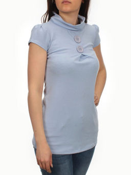 879 LT. BLUE Кофта женская (95% хлопок, 5% эластан)