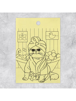 Цена за 10 шт. Наклейки детские бумажные «Котики», c раскраской на обороте, 10 х 14 см