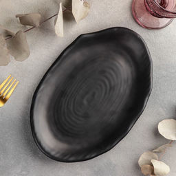 Блюдо сервировочное «Чёрный Восток», 25.5×17×2.5 см, пластик, чёрное