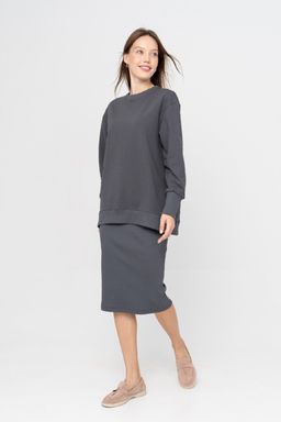 Юбка из мягкого трикотажа кашкорсе хлопок 95%, лайкра 5% - Solo mio фото 47