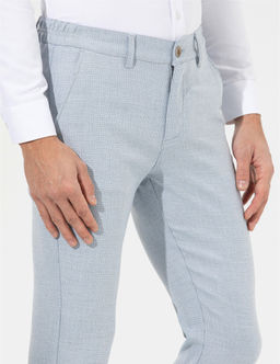 A__k Mavi Slim Fit Beli Lastikli Kanvas Pantolon - Pierre cardin фото 6