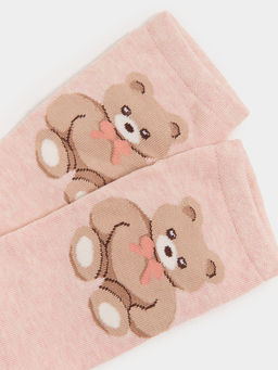 Цена за 5 пар! Носки женские розовые с рисунком в виде медведя - Mark formelle фото 5
