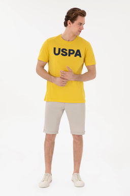 Erkek Regular Fit Bisiklet Yaka Koyu Sar_ Basic Ti__rt Sepette S_rpriz _ndirim - U.s. polo assn фото 4
