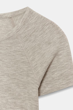 CAMISETA MANGA CORTA RANGL?N / Beige vigor? - Zara фото 6
