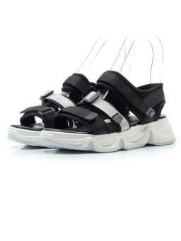 08-PED76-1 BLACK Босоножки (текстиль, стелька натуральная кожа)