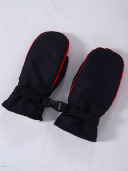 Варежки с мехом синий