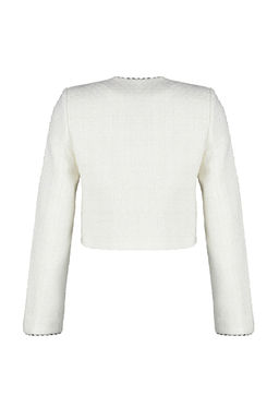 Limited Edition Ekru Crop Dokuma Ceket TWOAW24CE00122 - Trendyolmilla фото 9