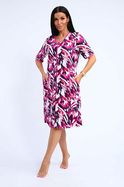 Халат женский на молнии с карманами (01057, синий) - Плиона фото 28