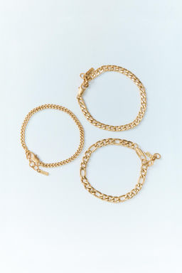 3-PACK OF CHAIN LINK BRACELETS