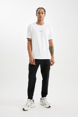 DeFactoFit Dokuma Sporcu Jogger Esofman Alt? Slim Fit Dar Kesim Cift Cepli