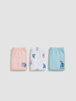 Stitch ve Angel Bask?l? K?z ?ocuk Boxer 3l?