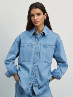 Джинсовая рубашка с карманами / Zarina