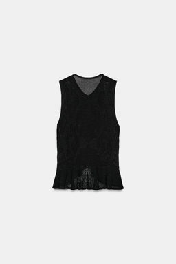 PLAIN STITCH HIGH NECK TOP - Zara фото 12