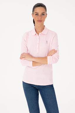 Kad_n Pembe Basic Polo Yaka Sweatsh_rt - U.s. polo assn фото 3