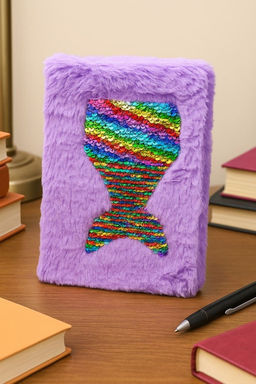 Блокнот плюшевый "Mermaid", purple, 21,5х15 см, плотность 80 гр.