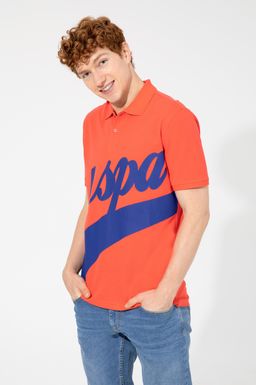 U. S. Polo Assn Мужская красная футболка с воротником-поло