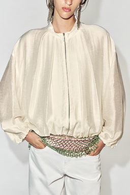 CHAQUETA BOMBER PLIEGUES / Crudo - Zara фото 3
