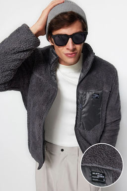 TRENDYOL MAN Siyah Regular Fit Etiket Detayl? Welsoft Pelus K?sl?k Mont TMNAW24MO00007 - Trendyolmilla фото 27