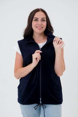 Жилет женский из велюра синий макс - Амадэль фото 5