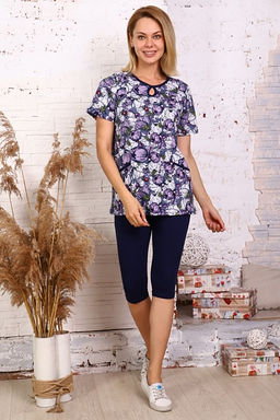 Костюм с бриджами (00698, лиловый) - Плиона фото 3